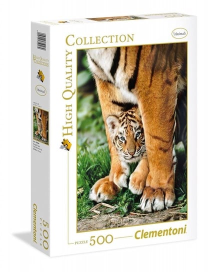 Clementoni, puzzle, Tygrys bengalski między nogami matki, 500 el. Clementoni