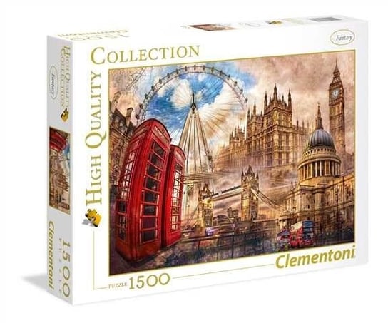 Clementoni, puzzle, Vintage London, 1500 el. Clementoni