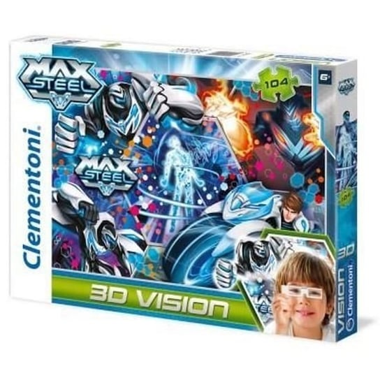 Clementoni, puzzle, Vision Max Steel 3D, 20091, 104 Clementoni