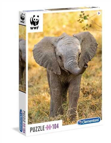 Clementoni, puzzle, WWF, Elephant, 104 el. Clementoni