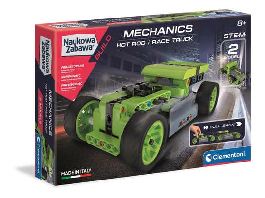 Clementoni, zabawka edukacyjna Laboratorium Mechaniki Hot Rod I Race Truck Clementoni