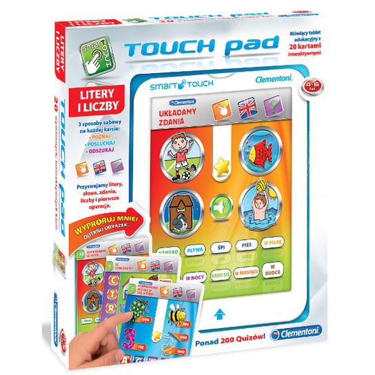 Clementoni, zabawka interaktywna Touch Pad Słowa i liczby Clementoni