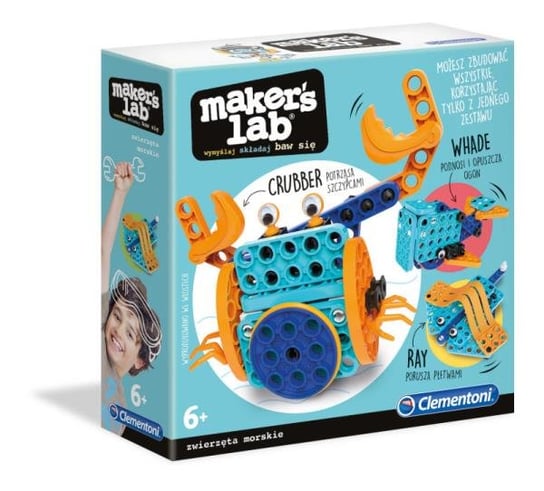 Clementoni, zabawka kreatywna Maker's lab Zwierzęta morskie, 50661 Clementoni