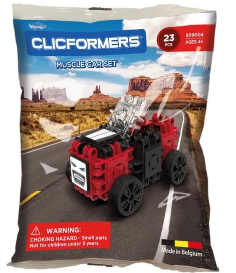 Clicformers Auto 23 Elementy Woreczek (809004) Clics Toys