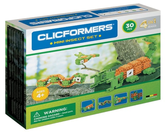 Clicformers, klocki konstrukcyjne Insekty, 4w1 Clics Toys