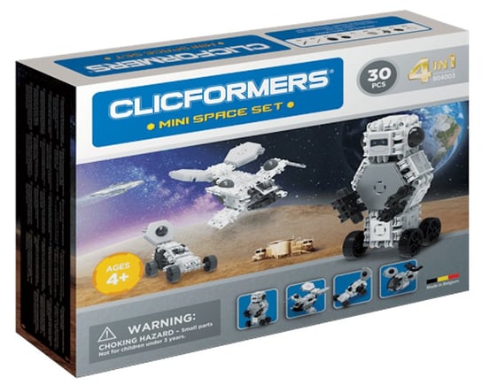 Clicformers, klocki konstrukcyjne Kosmos, 4w1 Clics Toys