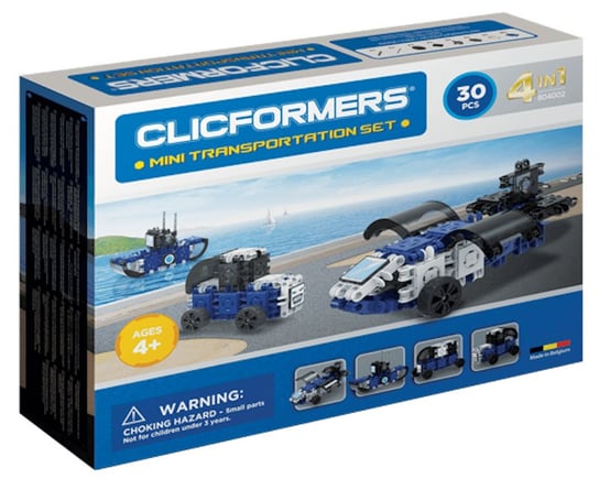 Clicformers, klocki konstrukcyjne Transportowce, 4w1 Clics Toys