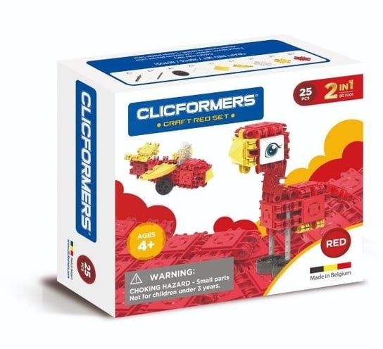 Clics & Clicformers, klocki konstrukcyjne 2w1, 25 elementów Clics Toys