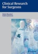 Clinical Research for Surgeons Bhandari Mohit, Joensson Anders