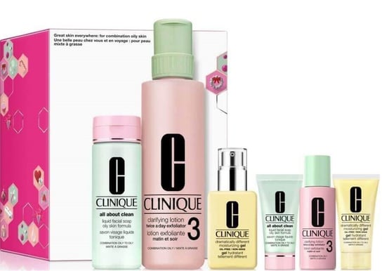 Clinique, Great Skin Everywhere For Combination Oily Skin, Zestaw kosmetyków do twarzy, 6 szt. Clinique