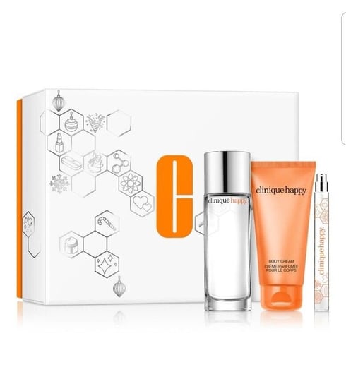 Clinique Happy Eau de Parfum 50ml. + Body Cream 75ml. + Miniatura EDP 10ml. ZESTAW Clinique
