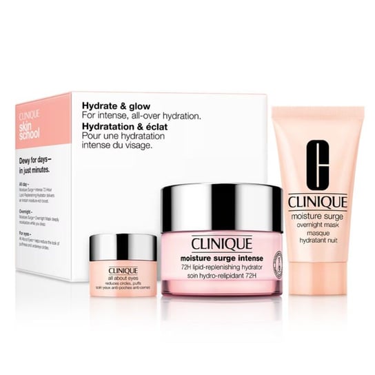 Clinique, Hydrate & Glow, Zestaw kosmetyków, 3 szt. Clinique