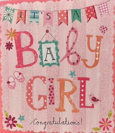 Clintons- Kartka 'It's A Baby Girl Congratulations!' Inna marka