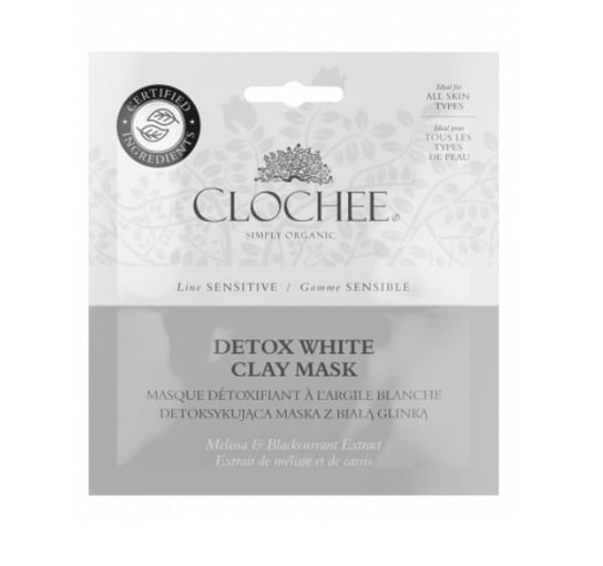 Clochee, Sensitive, detoksykująca maska z biała glinką, 2x6 ml Clochee