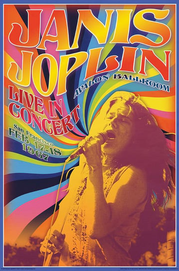 Close, Janis Joplin Live, 61x91,5 cm Close