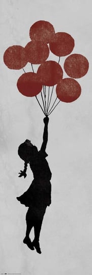 Close, Plakat, Banksy Dziewczynka I Czerwone Baloniki, 53x158 cm Close