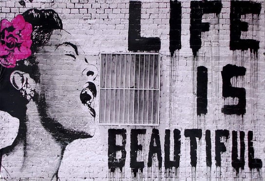 Close, Plakat, CLOSE, Banksy Billie Holiday Life is Beautiful, 91,5x61 cm Close