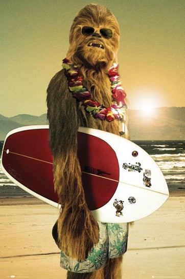 Close, Plakat, CLOSE, Chewie z Deską Surfingową - Gwiezdne Wojny, 61x91,5 cm Close