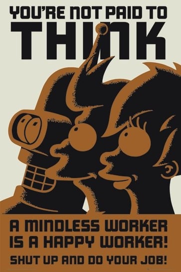 Close, Plakat, CLOSE, Futurama - Do not Think, 61x91,5 cm Close