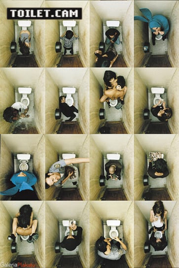 Close, Plakat, CLOSE, Kamera w Toalecie Toilet cam - zabawny 61x91,5 cm Inna marka