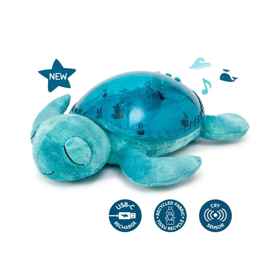 Cloud b® Tranquil Turtle™ Żółw podwodny niebieski - Lampka i pozytywka Cloud B