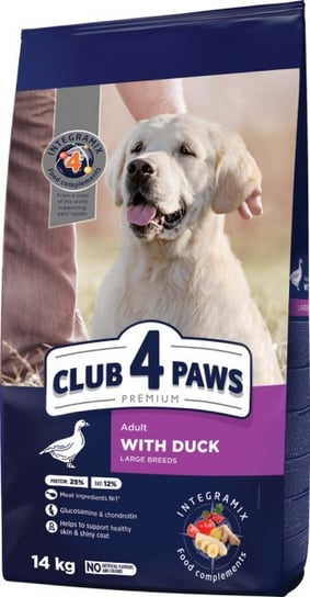 Club 4 Paws Premium Dla Psów Dorosłych Rasy Duże Kaczka Duck 14Kg Club 4 Paws