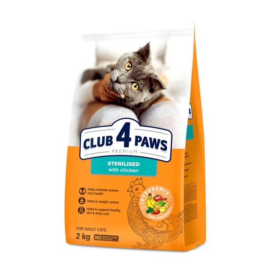 CLUB 4 PAWS Premium „Sterilised” pełnowartościowa sucha karma dla kotów ...