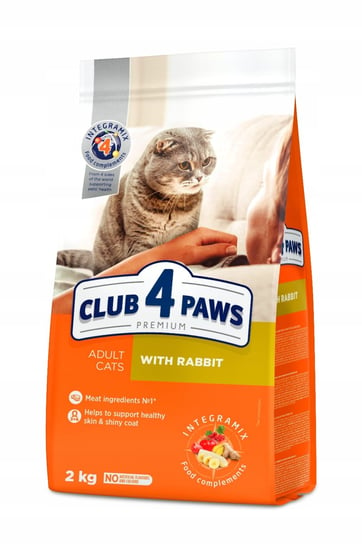 CLUB 4 PAWS Premium Sucha karma dla dorosłych kotów - Królik 2 kg Club 4 Paws