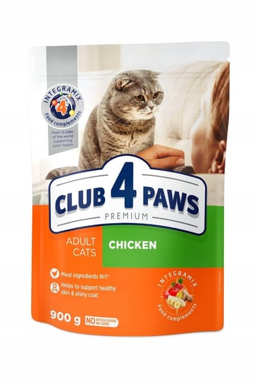 CLUB 4 PAWS Premium Sucha karma dla dorosłych kotów - kurczak 900 g Club 4 Paws