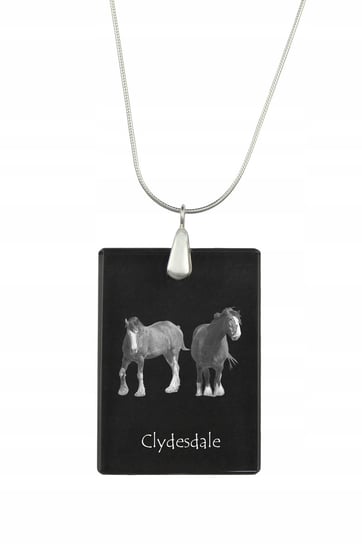 Clydesdale Kryształowy naszyjnik z koniem grawer Inna marka