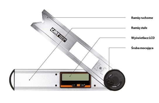 CMT Cyfrowy kątomierz elektroniczny 260 mm CMT