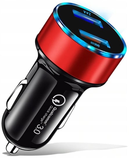 CO2 SZYBKA ŁADOWARKA SAMOCHODOWA USB QC 3.0 MIERNIK NAPIĘCIA AKUMULATORA LED Co2