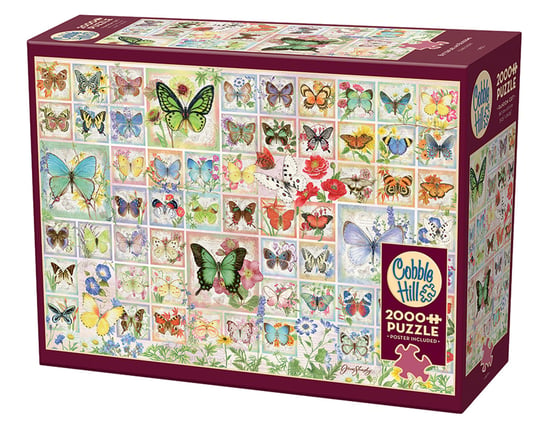 Cobble Hill, Puzzle, Motyle i kwiaty, 2000 el. Cobble Hill