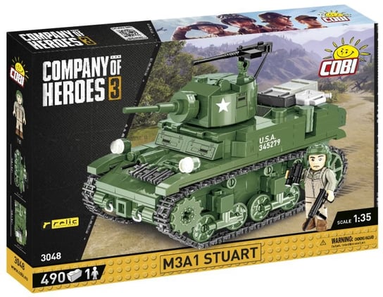 COBI, Company Of Heros, Czołg amerykański STUART - skala 1:35, 3048 COBI