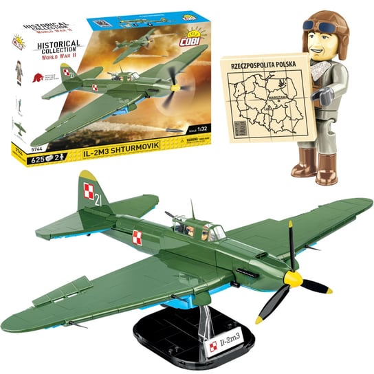 COBI, klocki, HC WW II, Samolot Il-2m3 Shturmovik Polski, 5744 COBI
