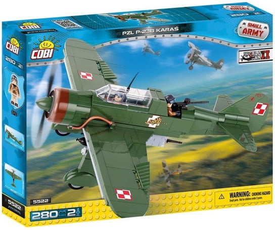 Cobi, Samoloty WW2, klocki Bombowiec PZL P-23B Karaś, 5522 COBI