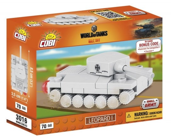 Cobi Small Army, World of Tanks, klocki Nano Tank Leopard I, COBI-3016 COBI