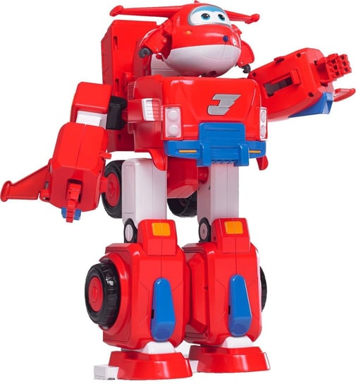 Cobi, Super Wings, robot transformujący się w pojazd z figurką Dżetka, 720331 COBI