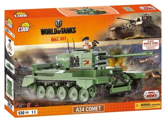 Cobi, World Of Tanks, klocki Armia World Of Tanks A34 Comet, COBI-3014 COBI