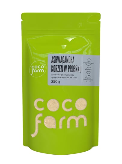 Coco Farm Ashwagandha Korzeń W Proszku Równowaga Z Ajurwedy, Tysiącletni Sposób Na Stres 250G COCO FARM