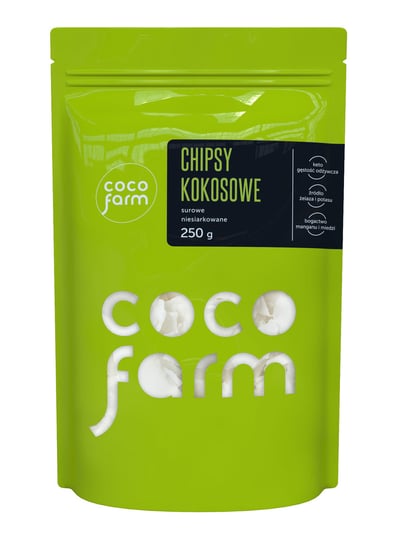 Coco Farm Chipsy Kokosowe, Surowe, Niesiarkowane 250G COCO FARM