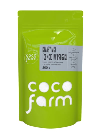 Coco Farm Kwasy Mct (C8+C10) W Proszku, Kwasy Średniołańcuchowe Z Orzecha 200G COCO FARM