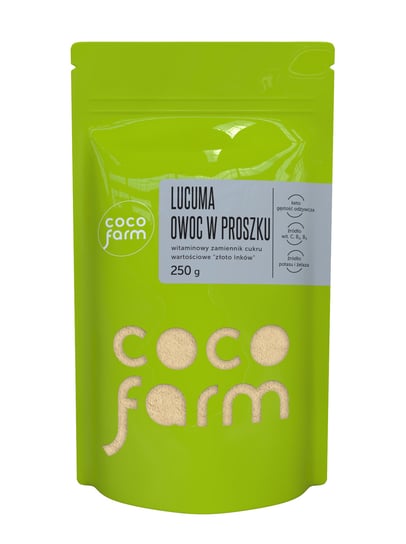 Coco Farm Lucuma Owoc W Proszku, Witaminowy Zamiennik Cukru, Wartościowe "Złoto Inków" 250G COCO FARM