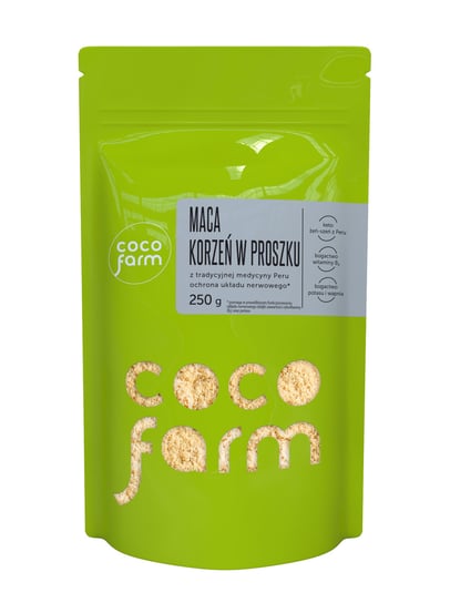 Coco Farm Maca Korzeń W Proszku Z Tradycyjnej Medycyny Peru, Ochrona Układu Nerwowego 250G COCO FARM