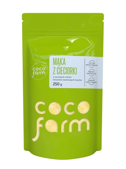 Coco Farm Mąka Z Cieciorki Z Surowych Ziaren, Fenomen Światowych Kuchni 250G COCO FARM