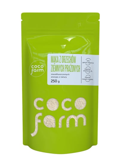 Coco Farm Mąka Z Orzechów Ziemnych Prażonych Nieodtłuszczonych, Energia Z Natury 250G COCO FARM