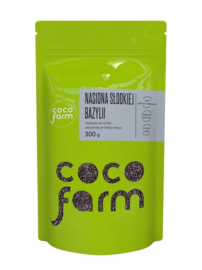 Coco Farm Nasiona Słodkiej Bazylii Szybsze Od Chia, Pęcznieją W Kilka Minut 300G COCO FARM