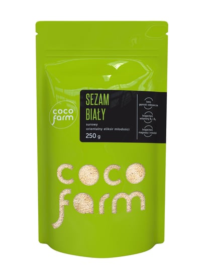 Coco Farm Sezam Biały Surowy, Orientalny Eliksir Młodości 250G COCO FARM