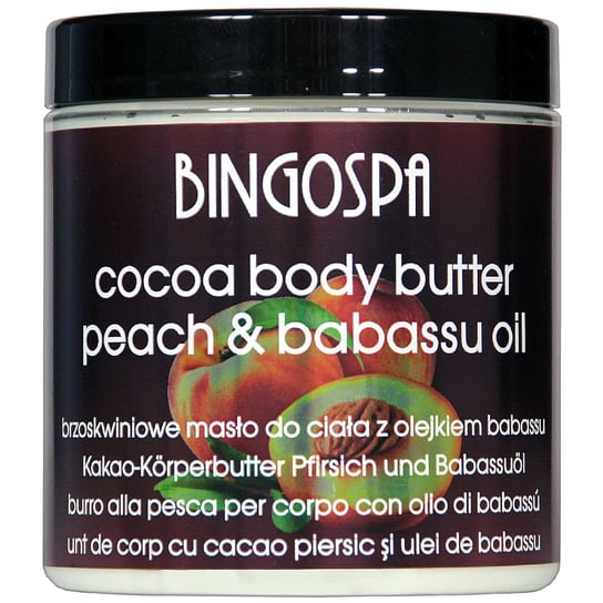 Cocoa Body Butter Peach with Babassu Oil BINGOSPA BINGOSPA