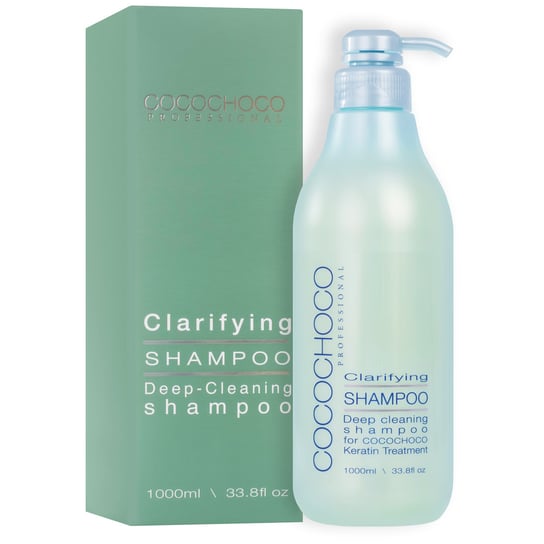 Cocochoco Clarifying - szampon duży oczyszczający przygotowujący włosy do zabiegu prostowania karetynowego, 1000 ml Cocochoco